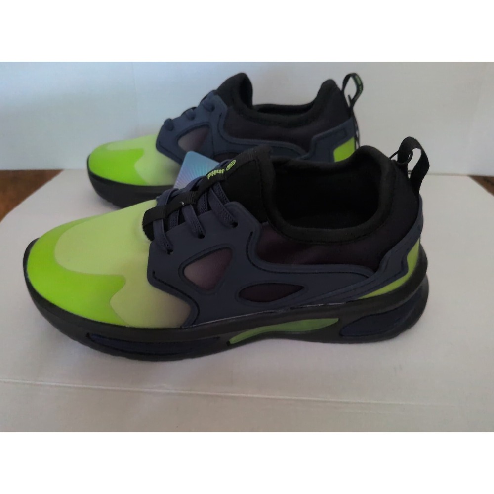 Ecko Unltd Boys Light Up Sneakers Black Navy Green E-LOCUS-018 NEW